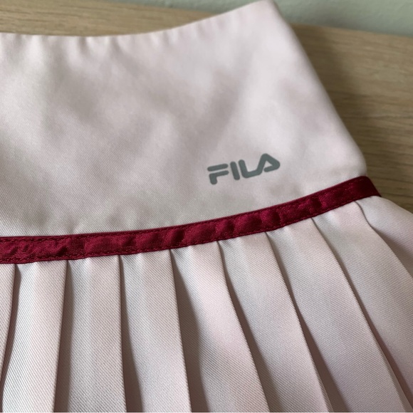 Fila skirt Pink Tennis 🎾 Pleated Skirt Mini Skirt Satin Buttons Feminine 4 S - Picture 3 of 10
